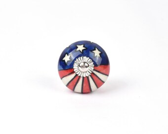 Ceramiczna gałka z unikalnym wzorem do szaf domowych, uchwyty do szuflad w nowoczesnym stylu (zestaw 1 gałki)