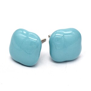 Solid Blue Color Knobs, Custom painted children's knobs, Blue/Teal dresser knobs, blue colored dresser pulls. Blue nursery dresser knobs