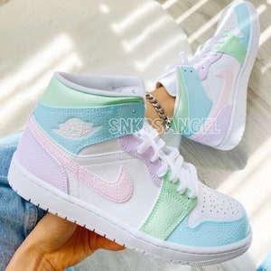 Nike air jordan personalizada 1 café nude beige de color | Etsy México