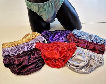 Liquid Satin Mens High Cut Brief sizes Small to 4XL - Choose your colour & Size