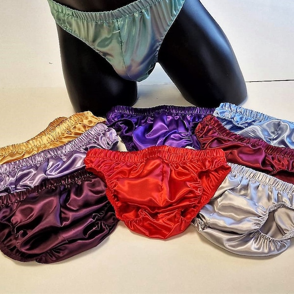 Liquid Satin Mens High Cut Brief sizes Small to 4XL - Choose your colour & Size