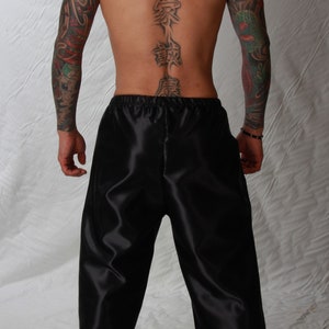 Polyester Satin Bed/Lounge Pants Sizes Small to 4XL Black imagem 3