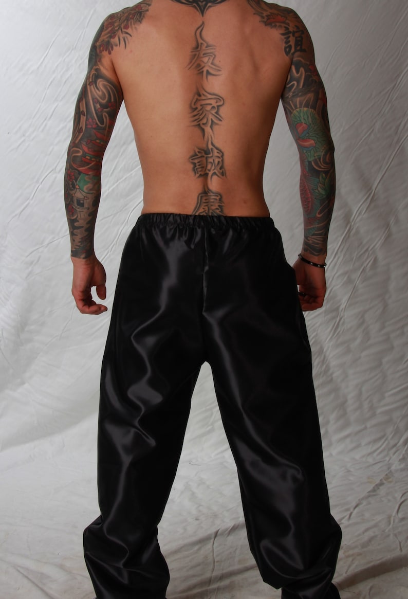 Polyester Satin Bed/Lounge Pants Sizes Small to 4XL Black imagem 3