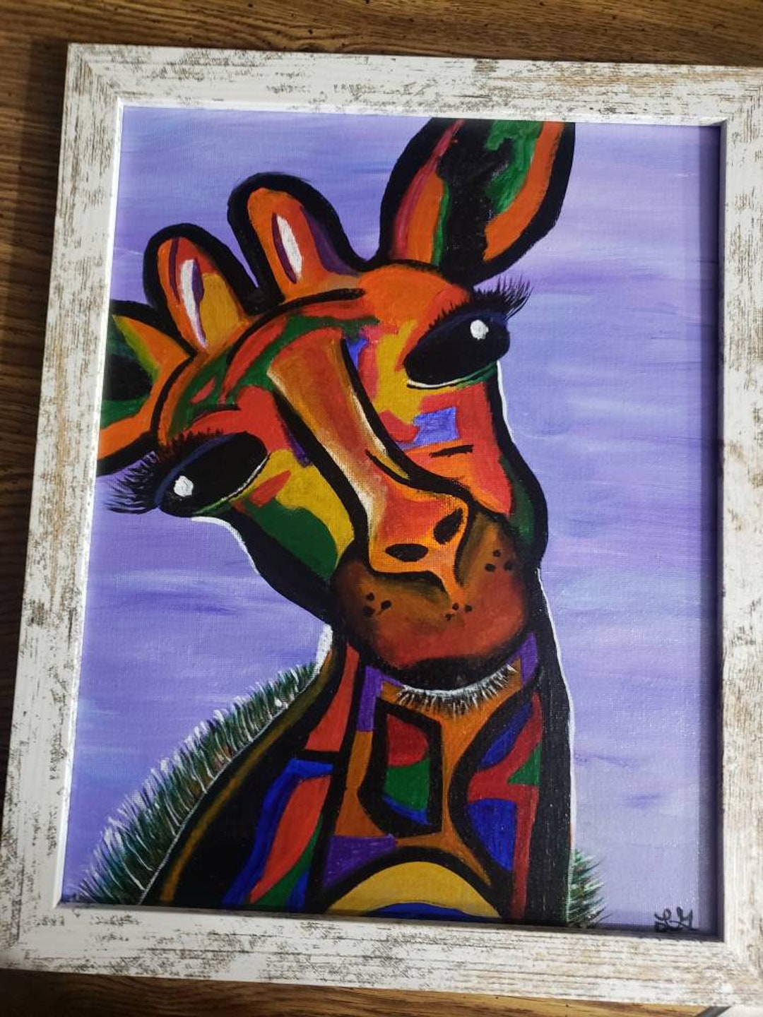 Abstract Giraffe Painting