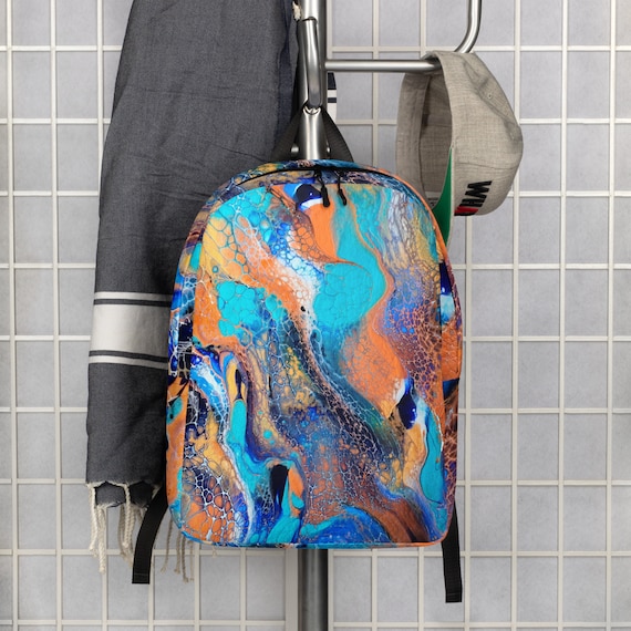 Minimalist Backpack With Abstract Design. Modern School Bag. Overnight Bag Travel Bag. Design From Abstract Painting by Living Gratefully. Etsy