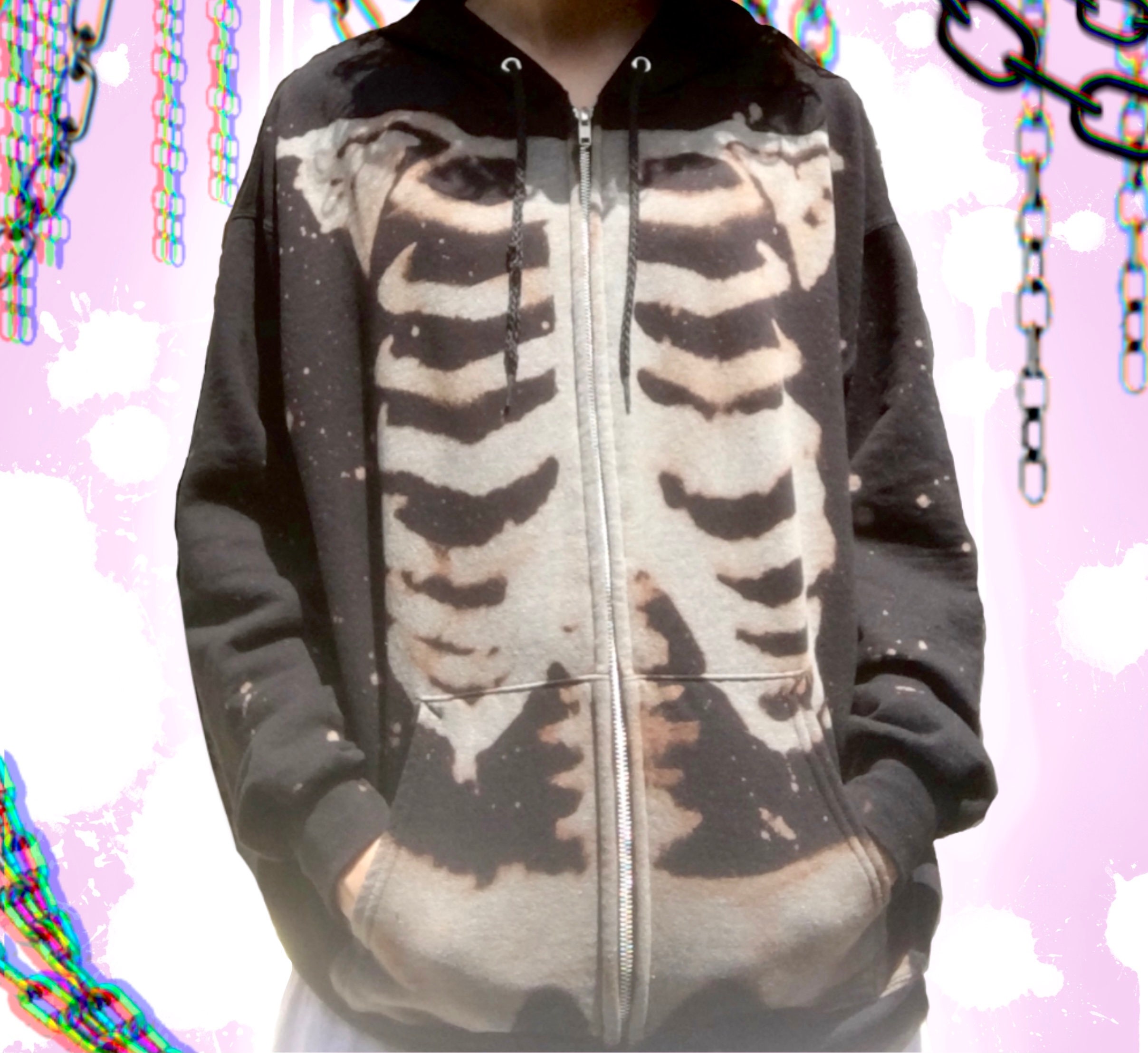 skeleton sweater y2k