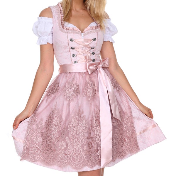 ZMK Dirndl 0601- Oktoberfest-Tachten Deutschland Dirndl 3-Teilig Gr. 34 bis 52