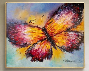 Butterfly Poster Insect Art Print Colorful Art Poster Real Butterfly Artwork Kawaii Wall Decor Nursery Above Bed Art Cottagecore Art
