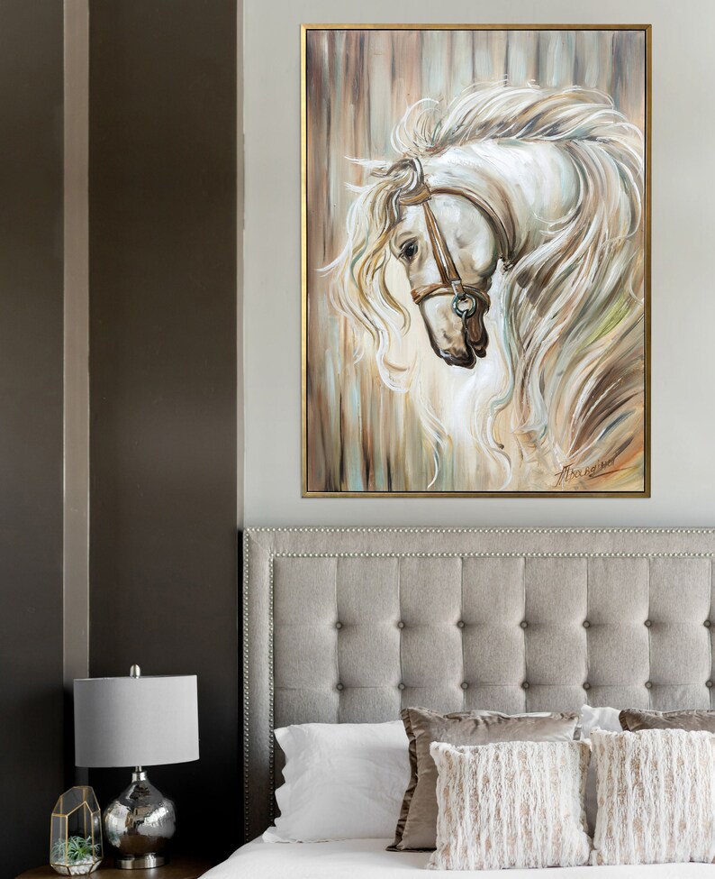 Large Horse Head Print Wild Horse Art Canvas Abstract Animal Print Art Horse Poster Modern Horse