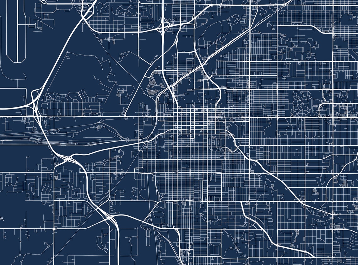 LINCOLN NE Canvas Print City Street Map of Lincoln Lincoln | Etsy
