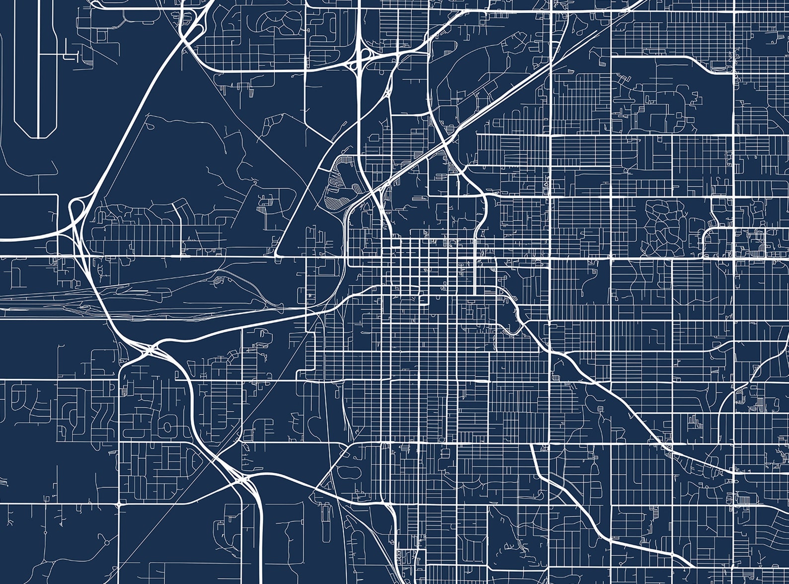 LINCOLN NE Canvas Print City Street Map of Lincoln Lincoln | Etsy