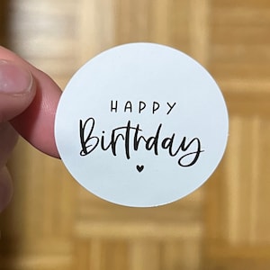 Aufkleber, happy Birthday Sticker, Etiketten