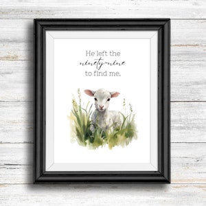 Lamb Art Print: Christian Nursery Decor (Digital Download)