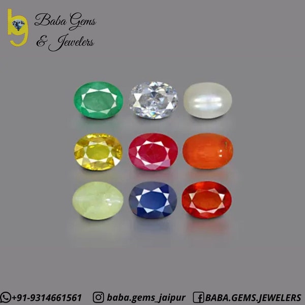 Natural Navratna Gemstone Box