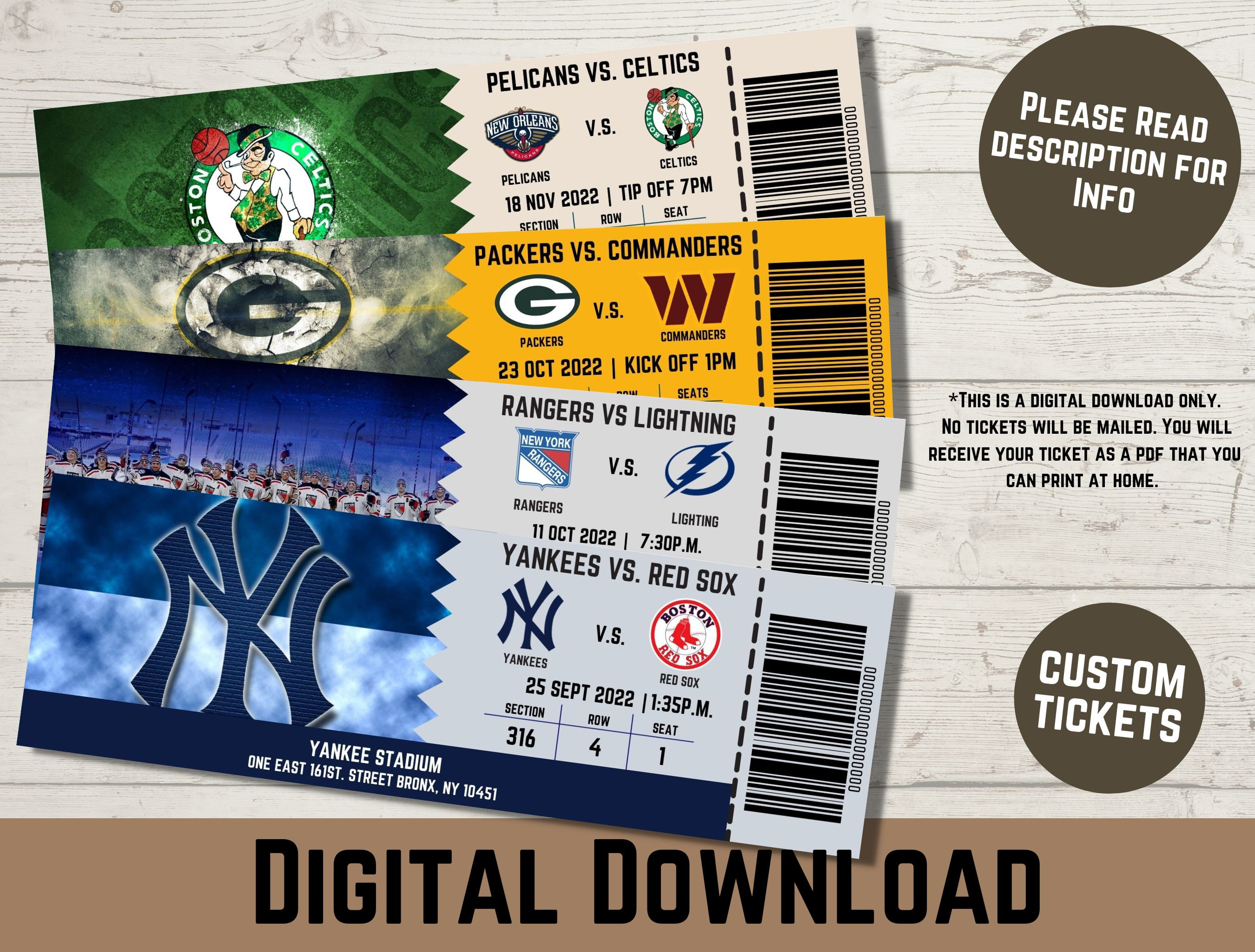Football Tickets Event Tickets Basketball Ticket Hockey Etsy