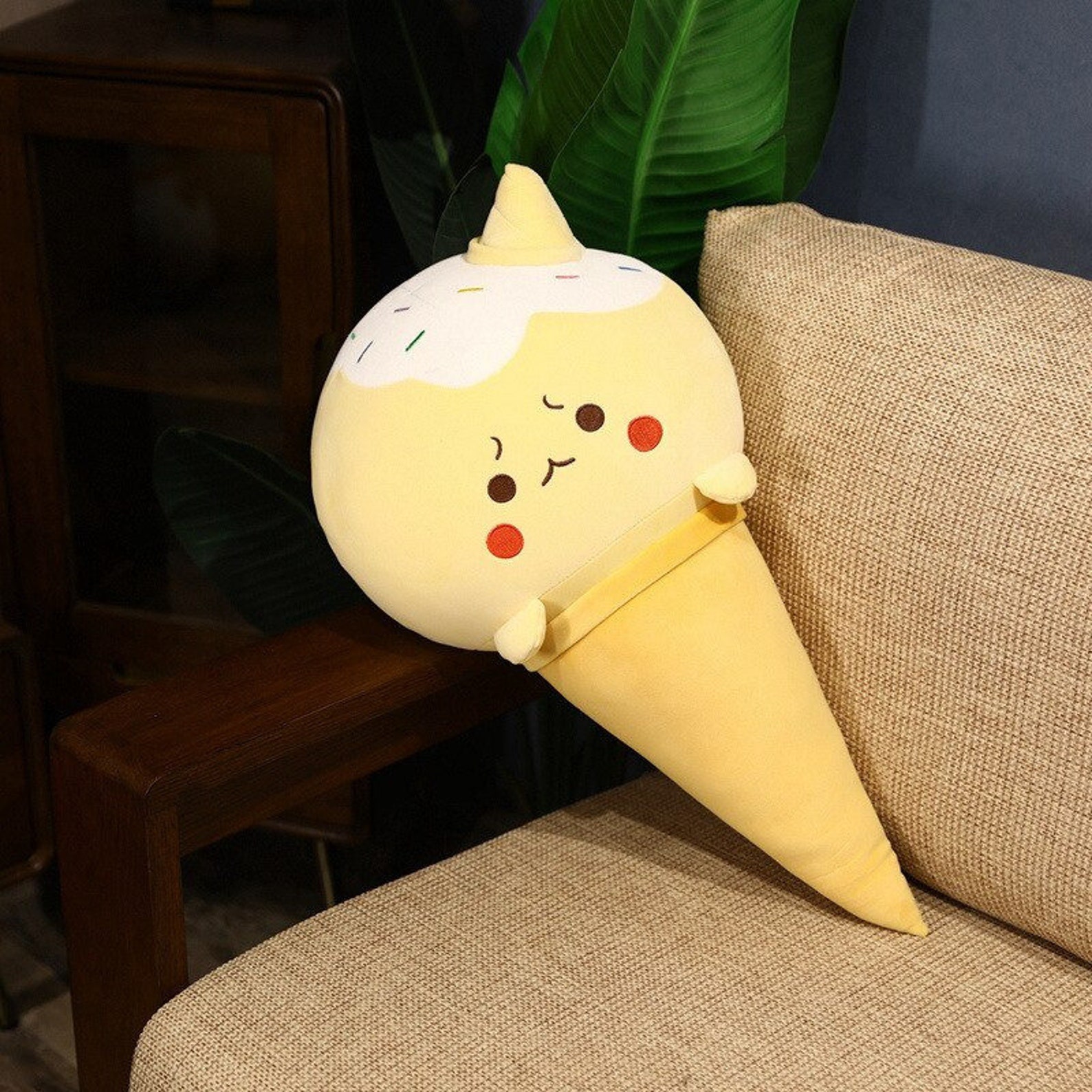 Ice Cream Plushie Cute Ice Cream Plush Kawaii Ice Cream Etsy