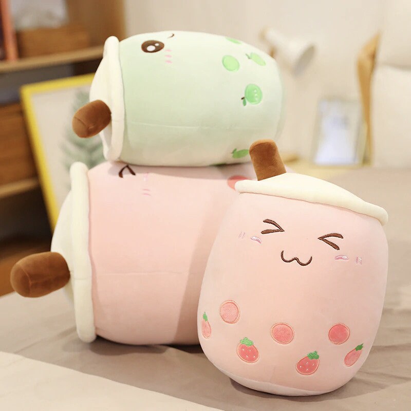 bubble tea plush pillow