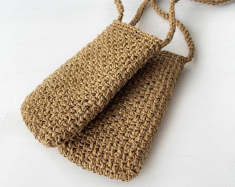 Crochet crossbody phone purse Mini raffia bag