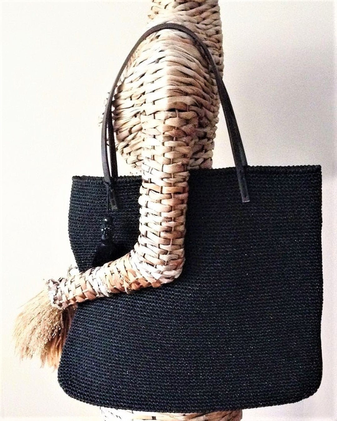 Large Raffia Bag Brown