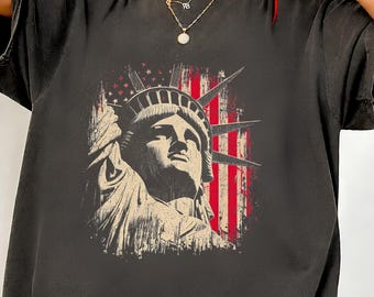 Vintage Statue of Liberty Shirt, Patriotic Graphic Tee