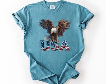 Patriotic USA Eagle T-Shirt, American Flag Shirt