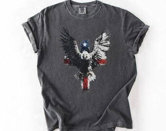 Vintage Eagle T-Shirt, American Flag Graphic Tee