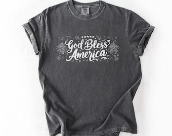 God Bless America Shirt, Patriotic 4th of July Tee