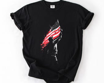 Patriotic American Flag T-Shirt, Veteran Gift Shirt