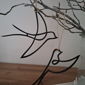 Spring decoration Easter decoration birds black wood Nordic Scandinavian Singleline Modern Living Minimalist image 1