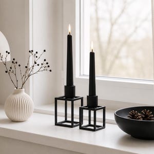Kerzenständer schwarz eisen