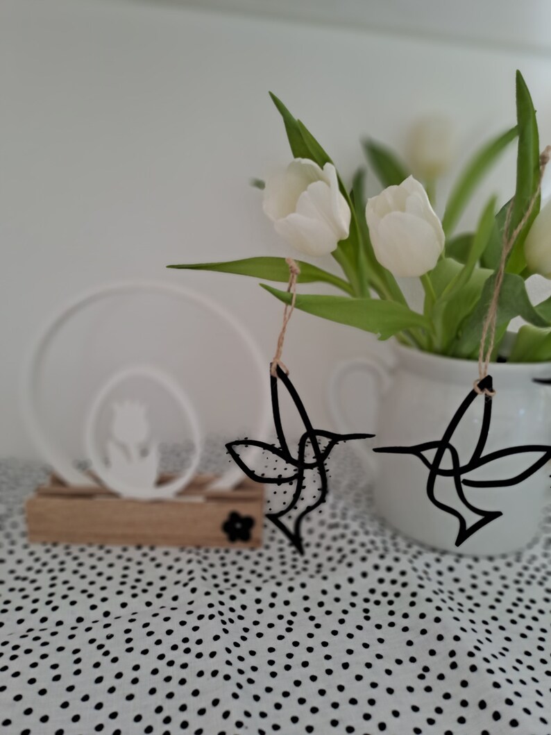 Spring decoration Easter decoration birds black wood Nordic Scandinavian Singleline Modern Living Minimalist image 5