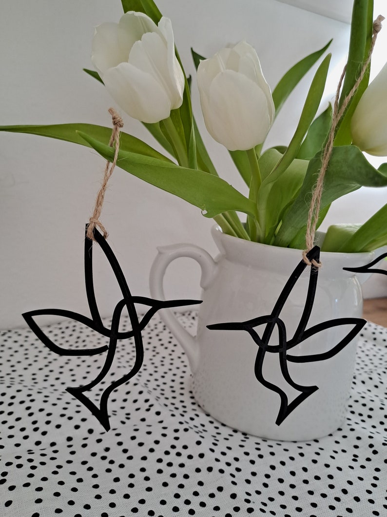 Spring decoration Easter decoration birds black wood Nordic Scandinavian Singleline Modern Living Minimalist image 2