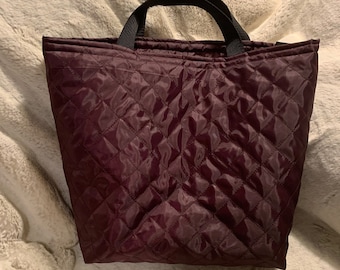 Quilted bag handbag laptop bag shopper bag shopping bag pouch fabric bag handmade lined foldable light autumn winter