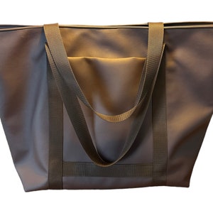 XXL Shopper Handtasche Schultertasche Umhängetasche Tasche Henkeltasche Beutel Kunstledertasche Kunstleder braun handmade