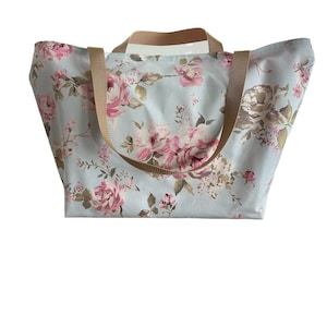 XXL Shopper Beutel Markttasche Stoffbeutel Strandtasche Einkaufstasche Badetasche Handtasche Henkeltasche Umhängetasche Schultertasche Rosen