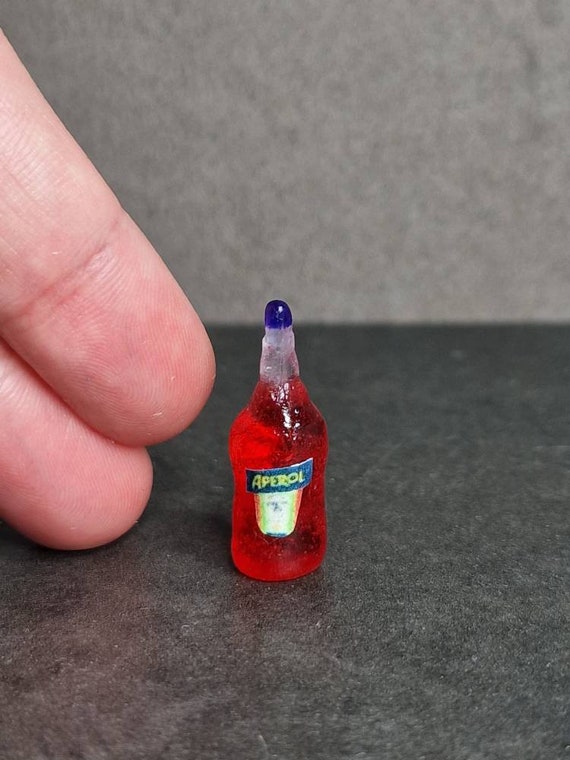 Miniature Handmade Aperol Bottle/spritz/cocktail/miniaturefood