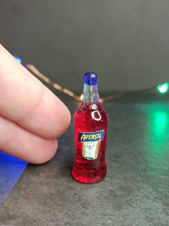 Miniature Handmade Aperol Bottle/spritz/cocktail/miniaturefood