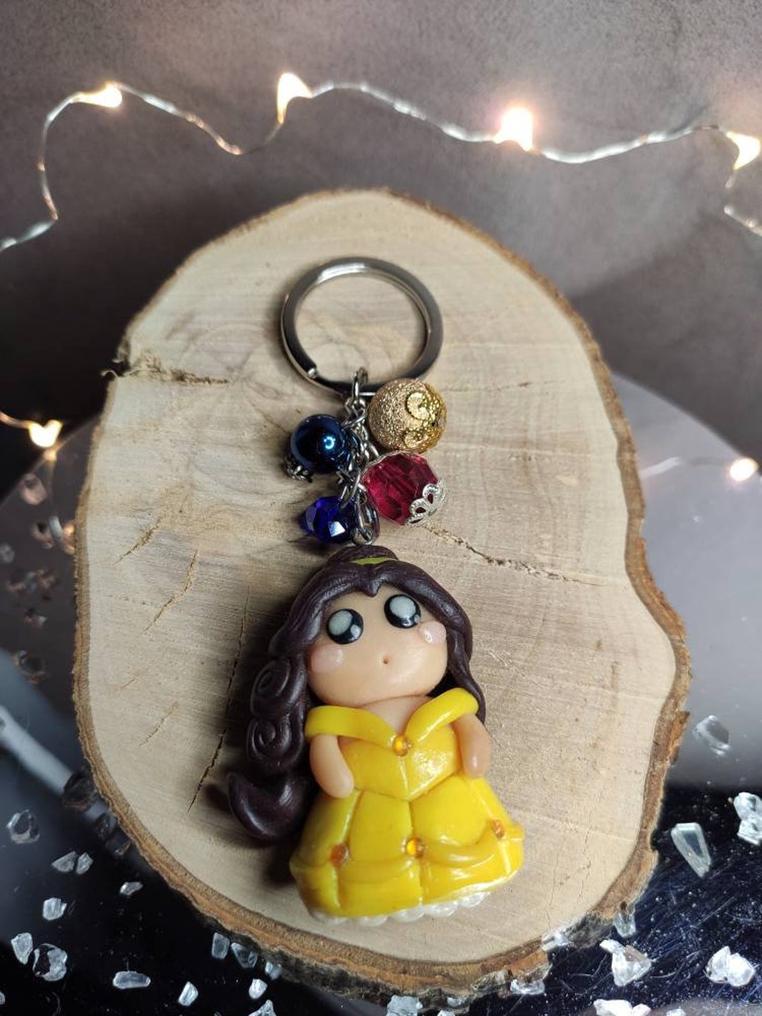 Llavero hecho a mano de Bella de 