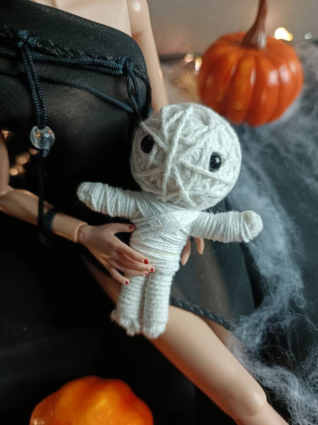 Miniature Handmade Halloween Mummy Plush/voodoo/toy/tiny/mini