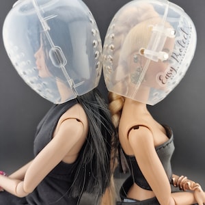 Handmade Dolls&#39; head protective helmet/travel/outdoor/protection/eyelashes/hair/dollhouse/Fashion Royalty/Momoko/Poppy Parker/FR2/NuFace/