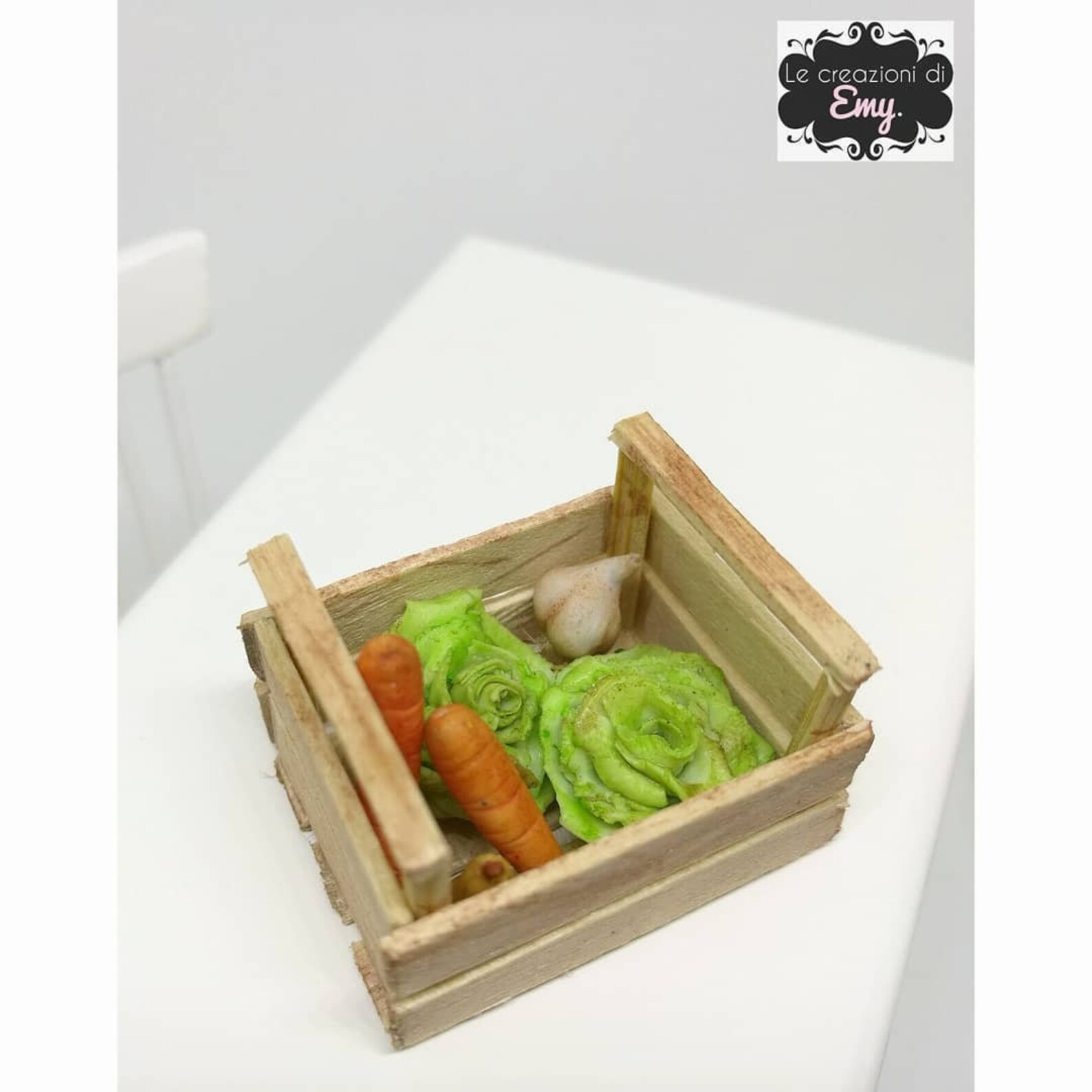 SET Miniatur essen Gemüse in einer Holzkiste Mini | Etsy