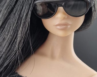 1pc black sunglasses for dolls/dollhouse/Fashion Royalty/Momoko/Poppy Parker/FR2/NuFace/Blythe/B***ie