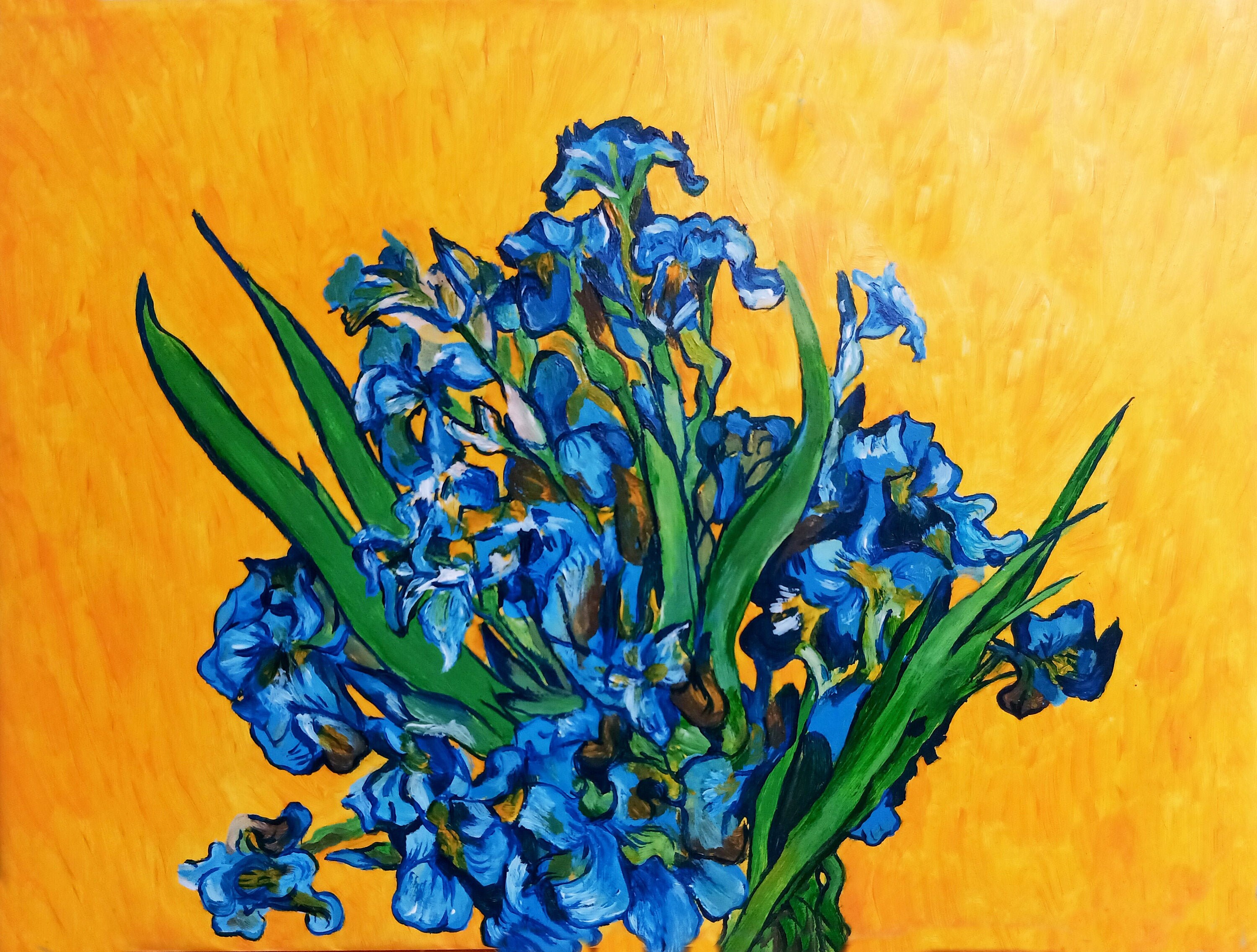 Van gogh irises classic painting reproductionvan gogh canvas Etsy