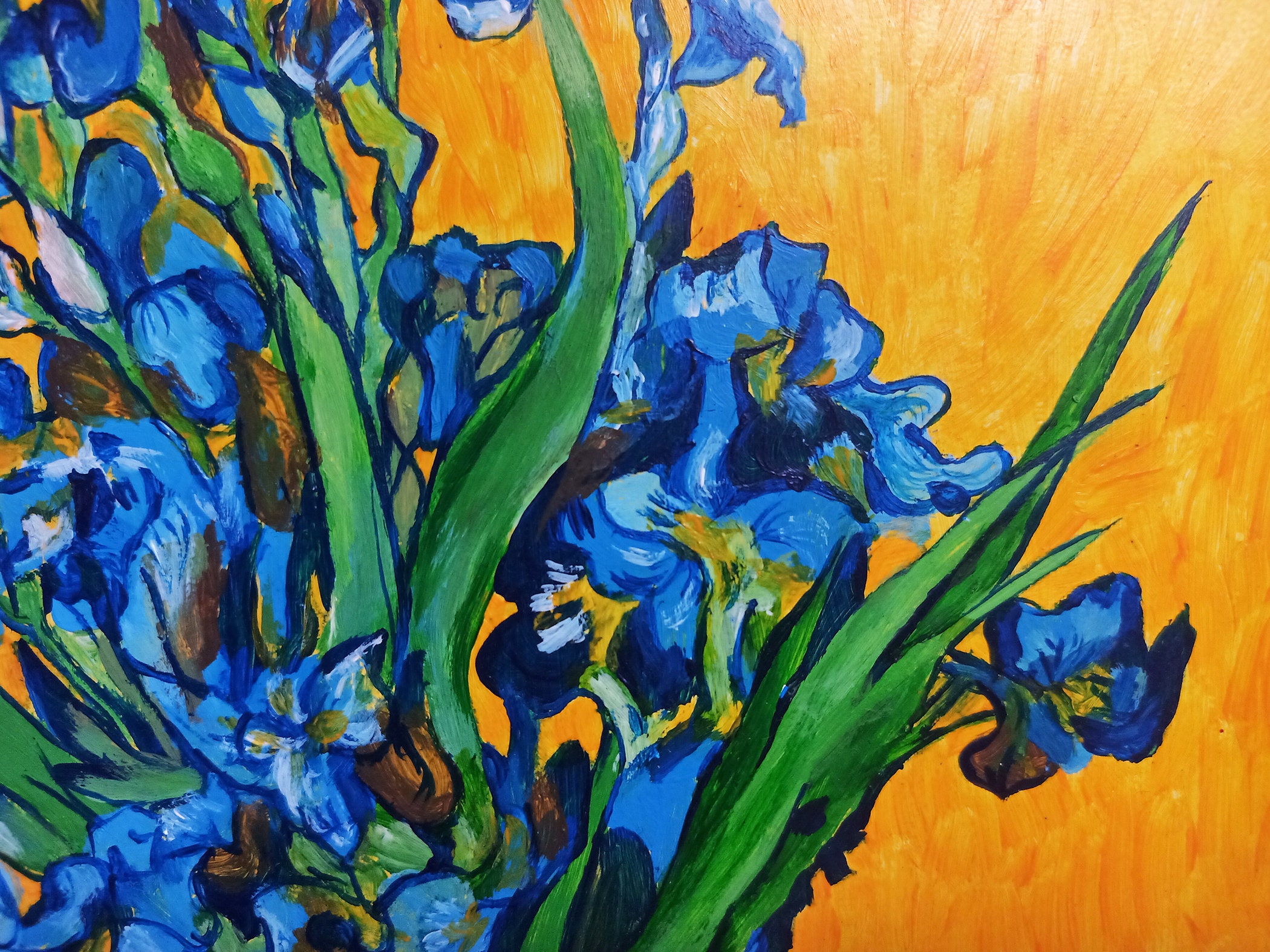 Van gogh irises classic painting reproductionvan gogh canvas | Etsy