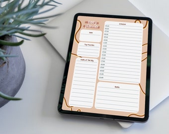 Daily, Weekly and Monthly Planner | Boho Swirl set of 3 | Digital Planner