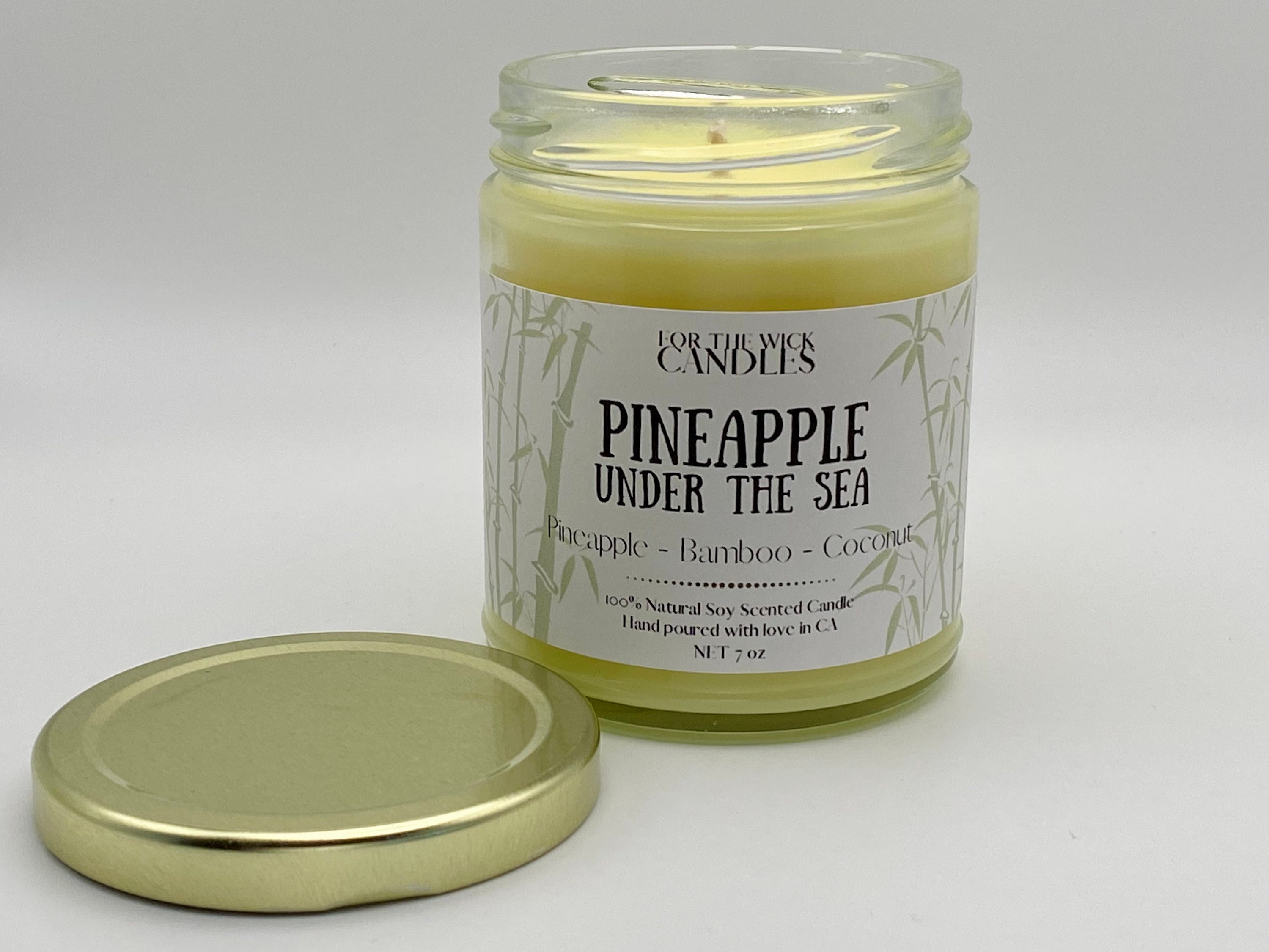 Pineapple Scented Candle Tropical Candle Nerdy Candles Etsy