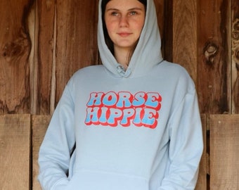 Retro Horse Hippie Hoodie- Great gift for Horse Lover