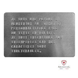 Plaque d'identification au format CB