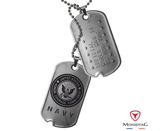 WWII Dog Tag Plates with US Military Pattern