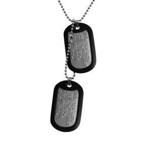 Véritables Plaques Militaires Dog Tag US Marquées en Relief.